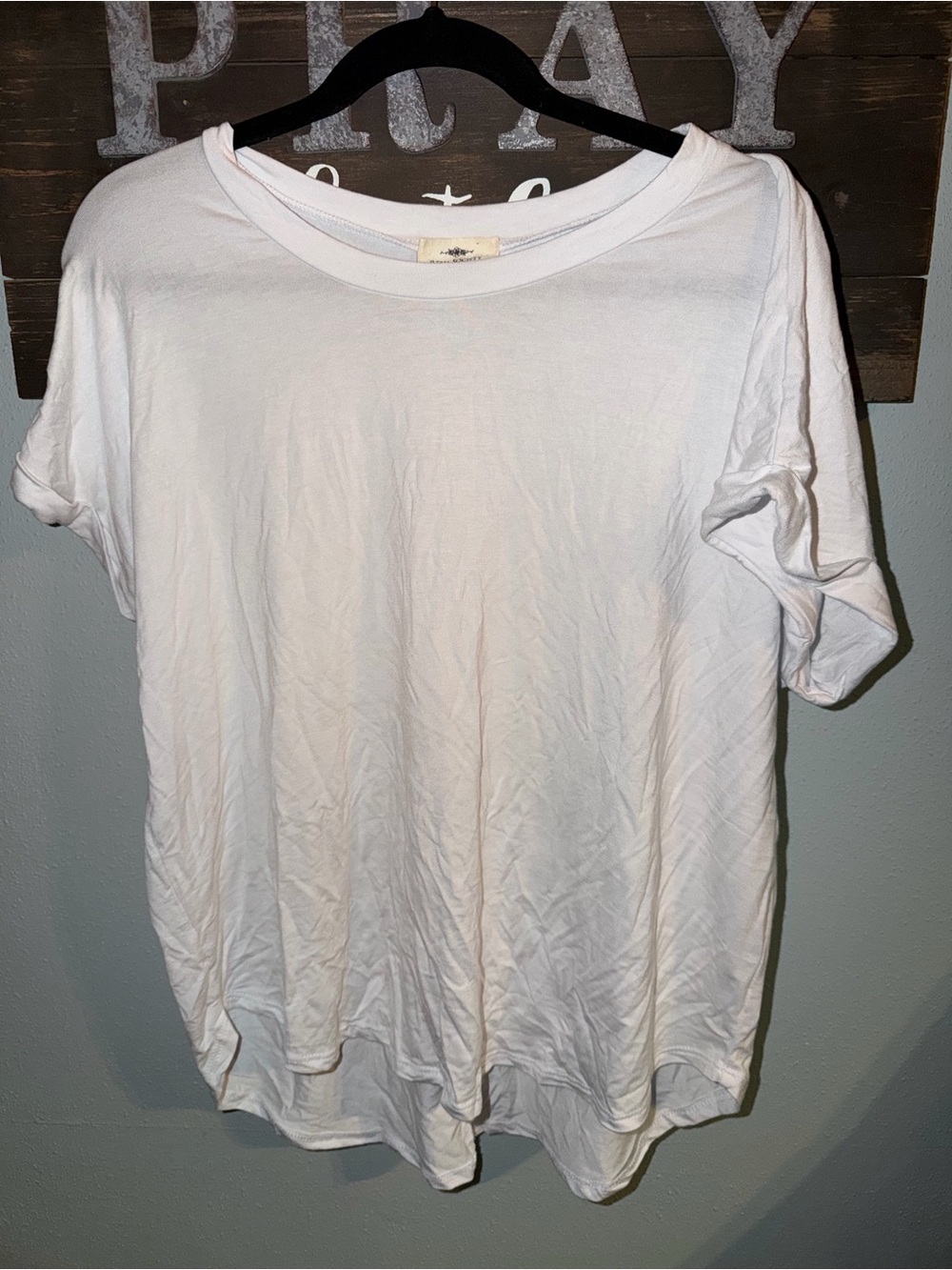 Women's Classic Crewneck Short Sleeve Top - White